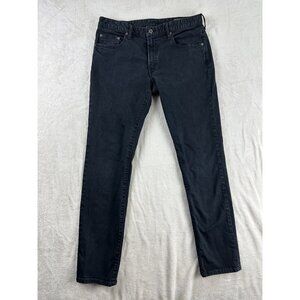 Bonobos Jeans Mens 33x30* Black Distressed Athletic Stretch Denim Solid Straight